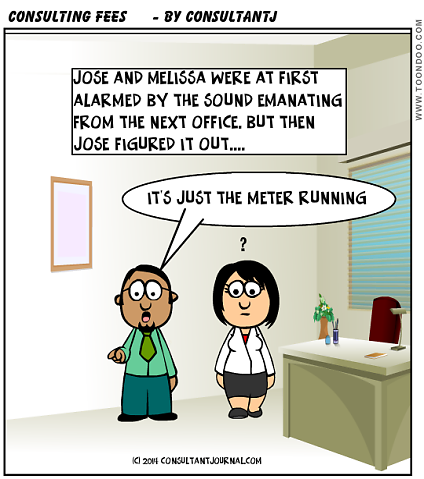 consulting fees cartoon